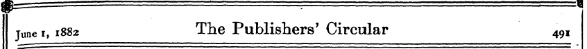 ffil— . ' • ' Tune i, 1882 The Publisher...