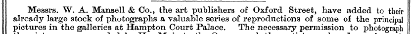 Messrs. W. A. Mansell & Co., the art pub...