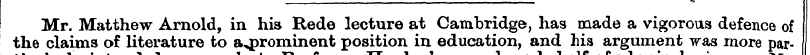 ¦» | .. m | m . ^ Mr. Matthew Arnold, in...