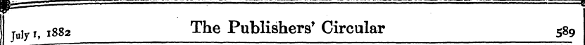 juiy r, 1882 The Publishers' Circular 58...