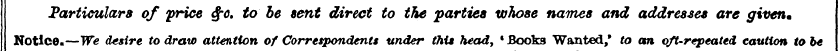 Particular8 of price §0. to he sent dire...