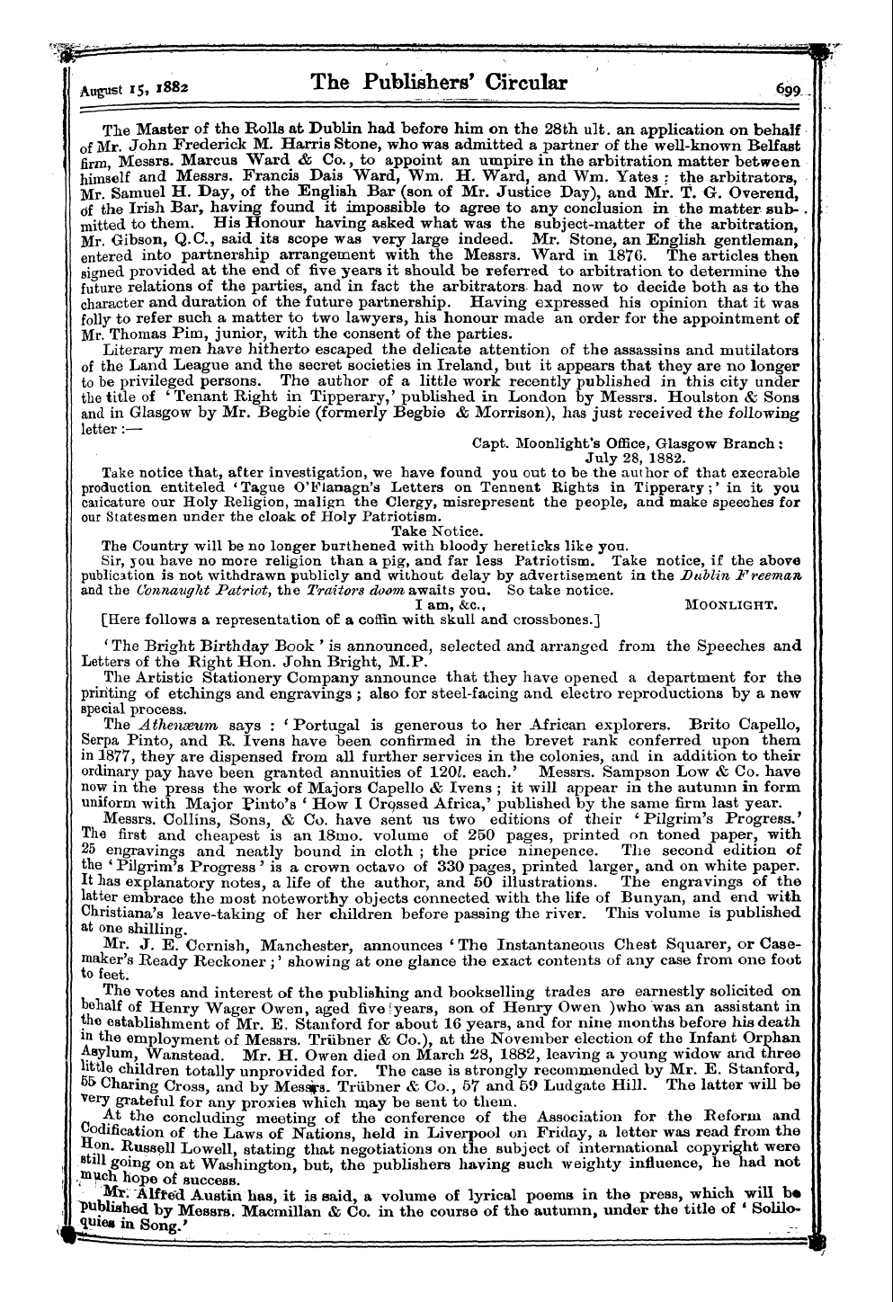 Publishers’ Circular (1880-1890): jS F Y, 1st edition: 7