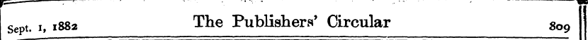 sept, i, 1882 The Publishers' Circular $...