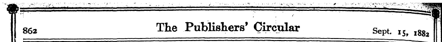 862 The Publishers' Circular Sept I& l88...