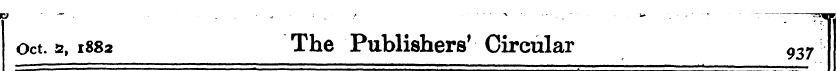 Oct. 2, 1882 The Publishers' Circular 93...