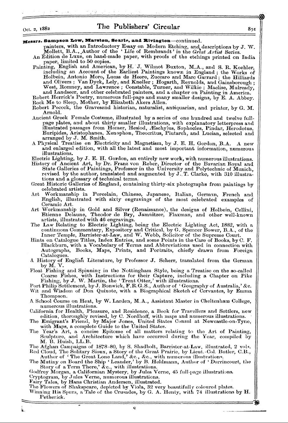 Publishers’ Circular (1880-1890): jS F Y, 1st edition: 19