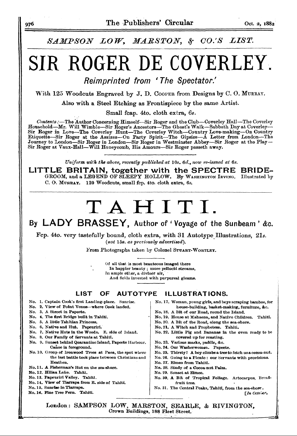 Publishers’ Circular (1880-1890): jS F Y, 1st edition: 104