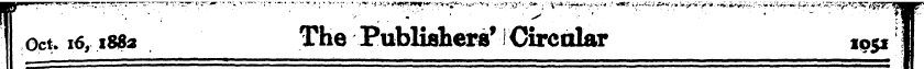 Oct. 16,188a The Publishers 9 ) Circalar...