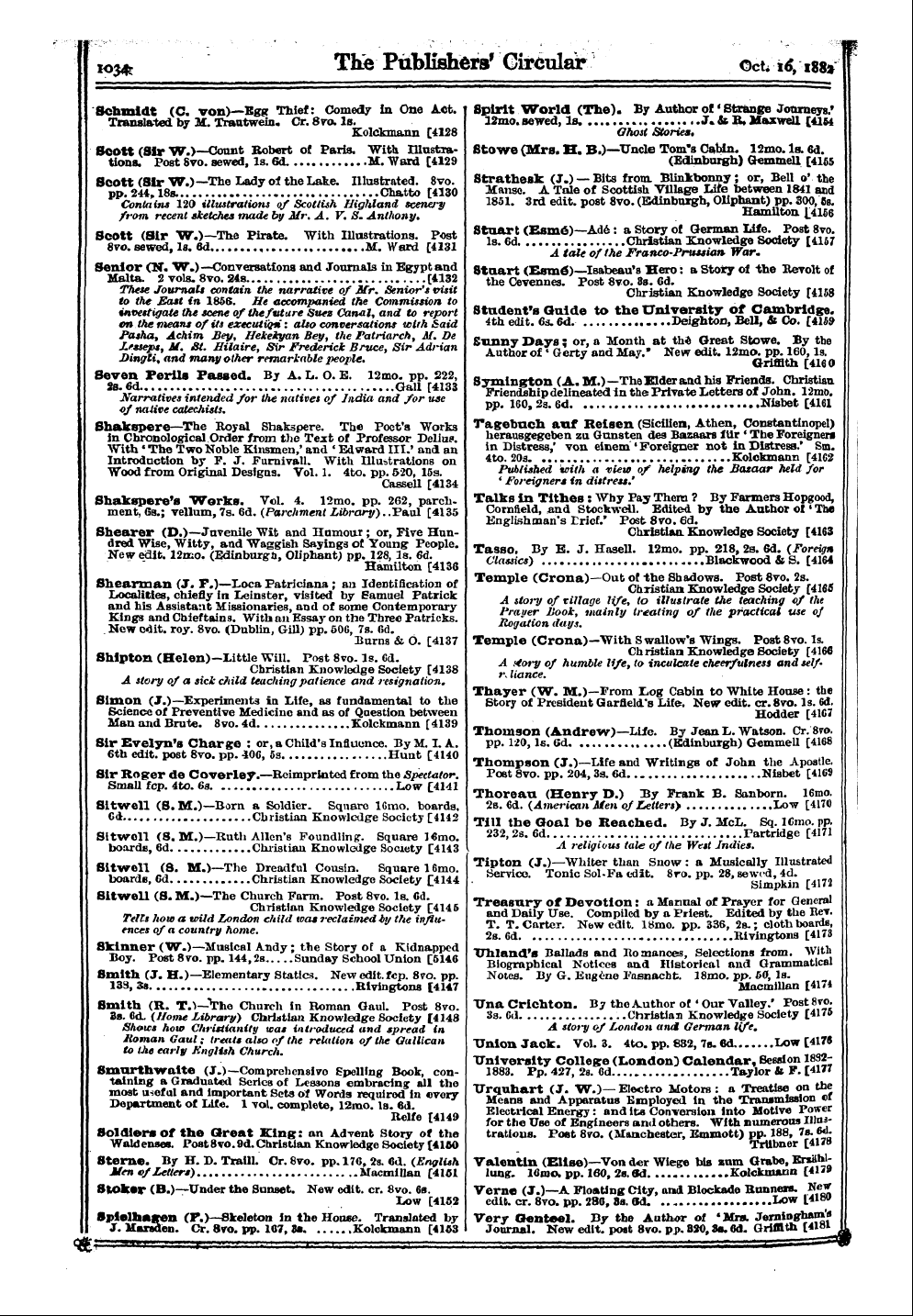 Publishers’ Circular (1880-1890): jS F Y, 1st edition: 22