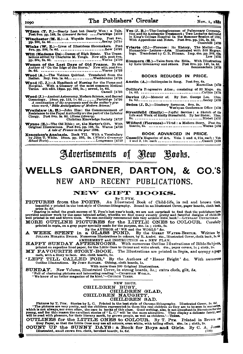 Publishers’ Circular (1880-1890): jS F Y, 1st edition - Ad02602