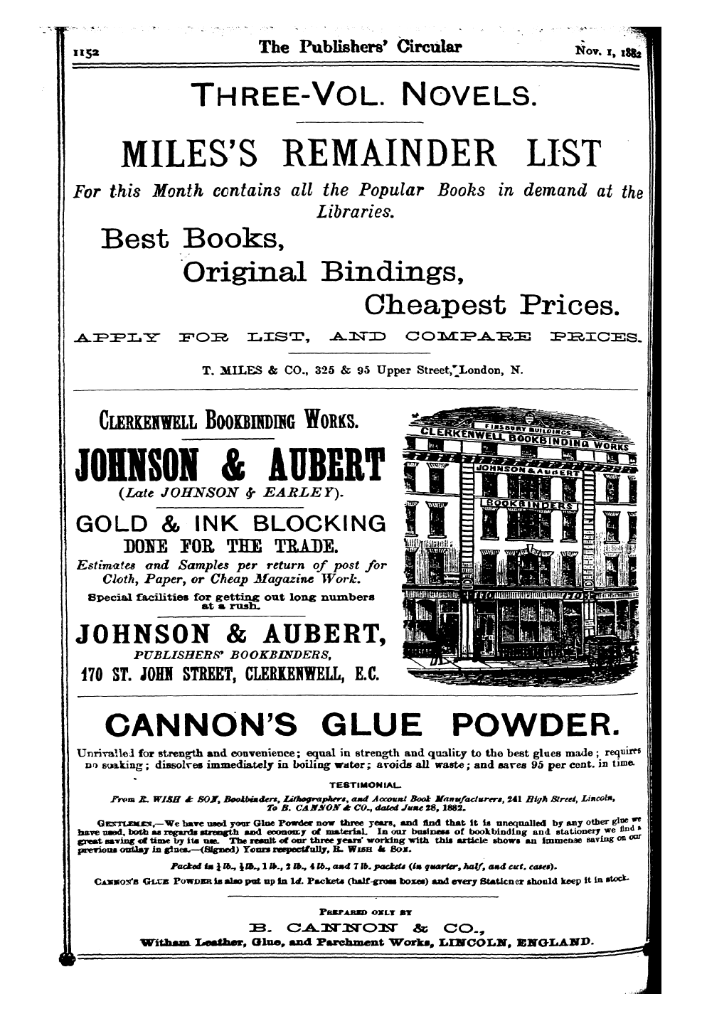 Publishers’ Circular (1880-1890): jS F Y, 1st edition: 88