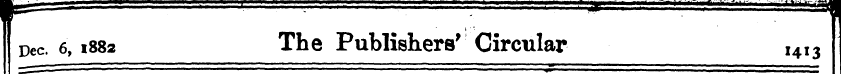 Dec. 6, 1882 The Publishers' Circular 14...