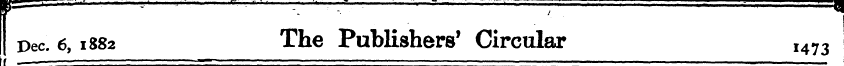 I Dec. 6,1882 The Publishers' Circular I...