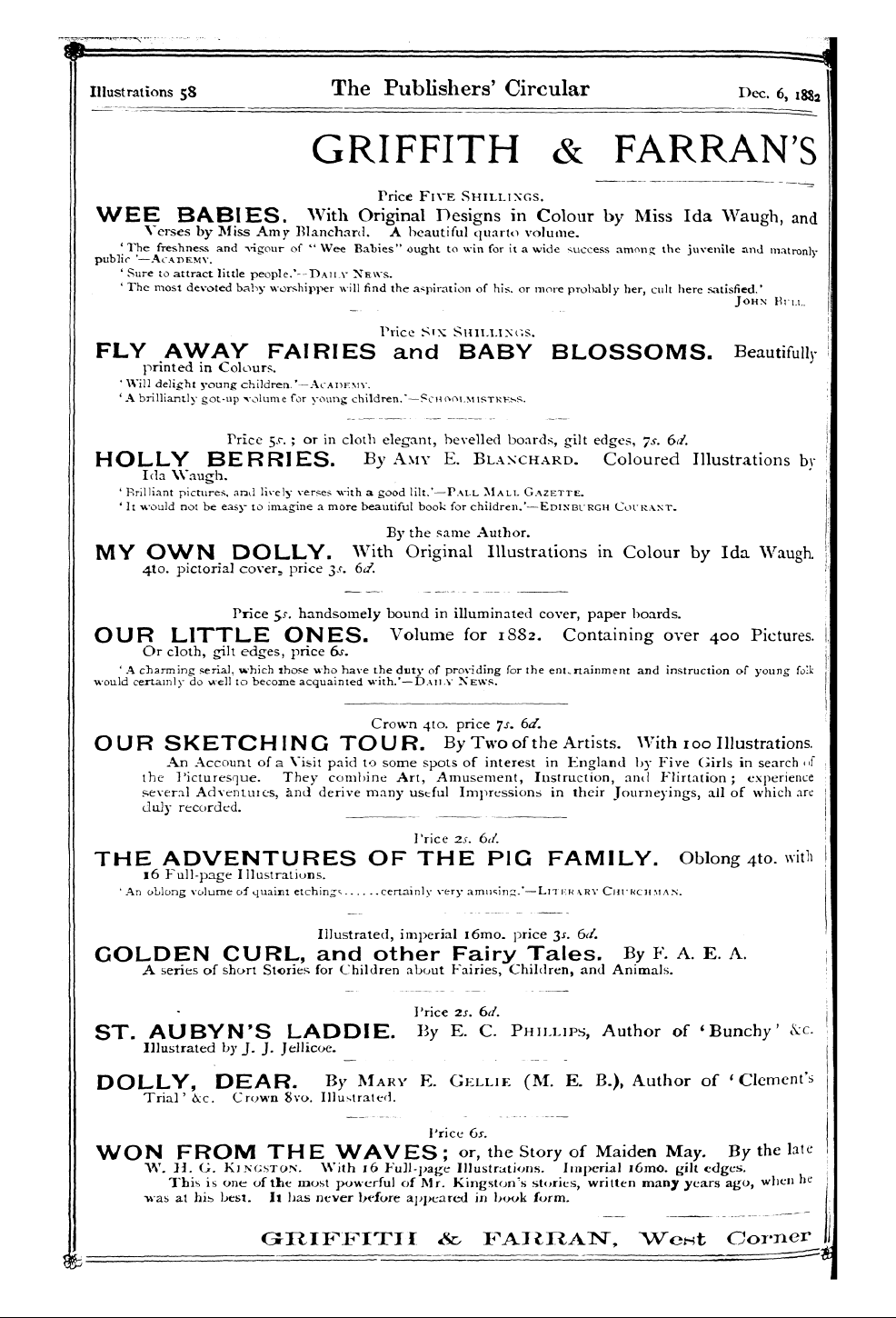 Publishers’ Circular (1880-1890): jS F Y, 1st edition: 148