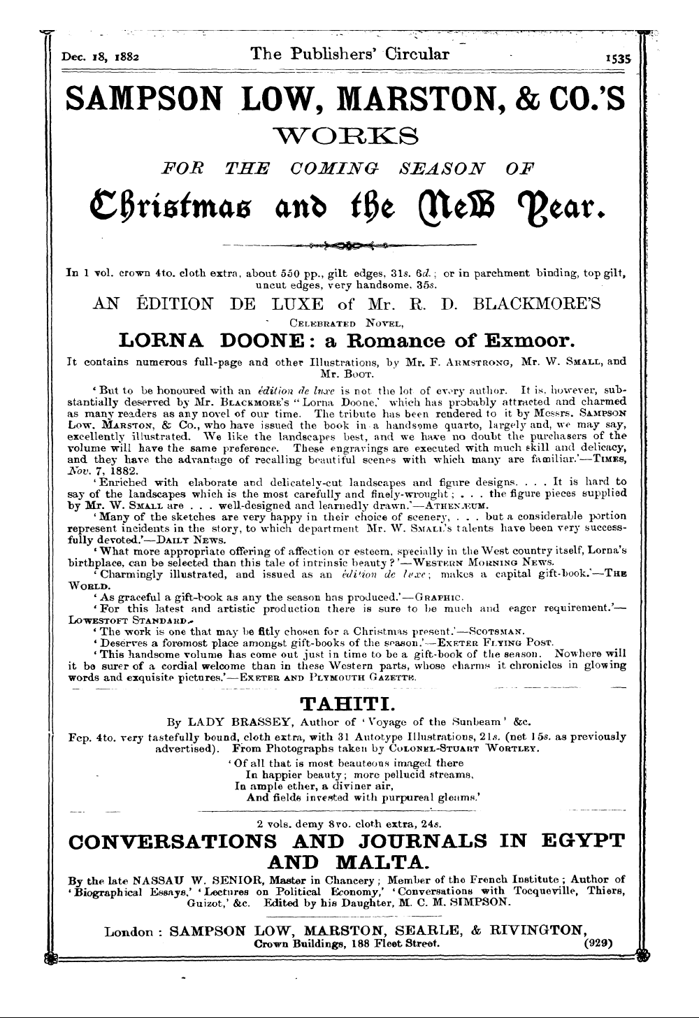 Publishers’ Circular (1880-1890): jS F Y, 1st edition - --¦ ¦¦ ' ¦ • •- - - . ¦ ¦ ¦¦ ¦ • - - , •...