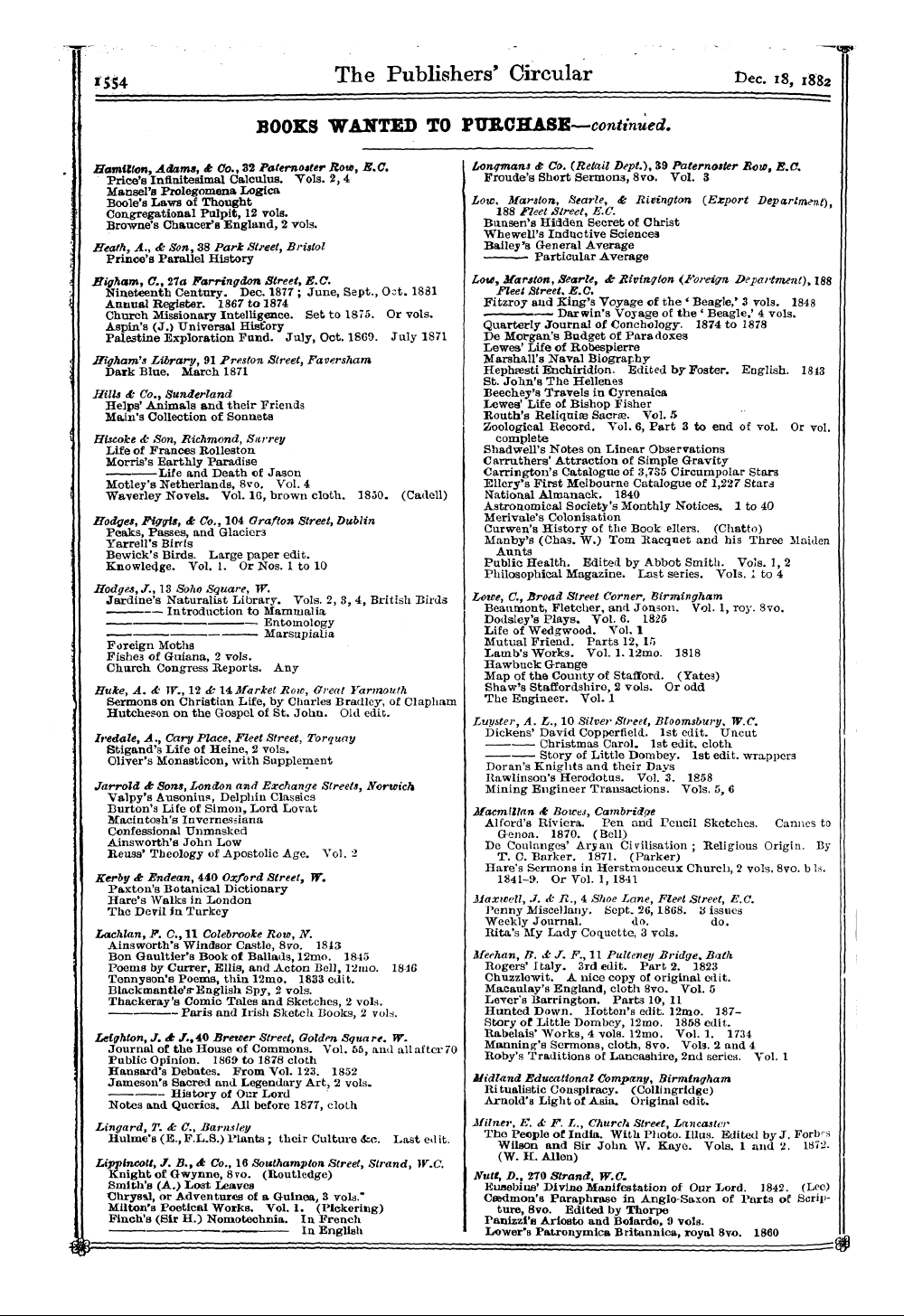 Publishers’ Circular (1880-1890): jS F Y, 1st edition: 46