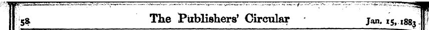 5$ The Publishers'Circular J^n* 15, 1883...