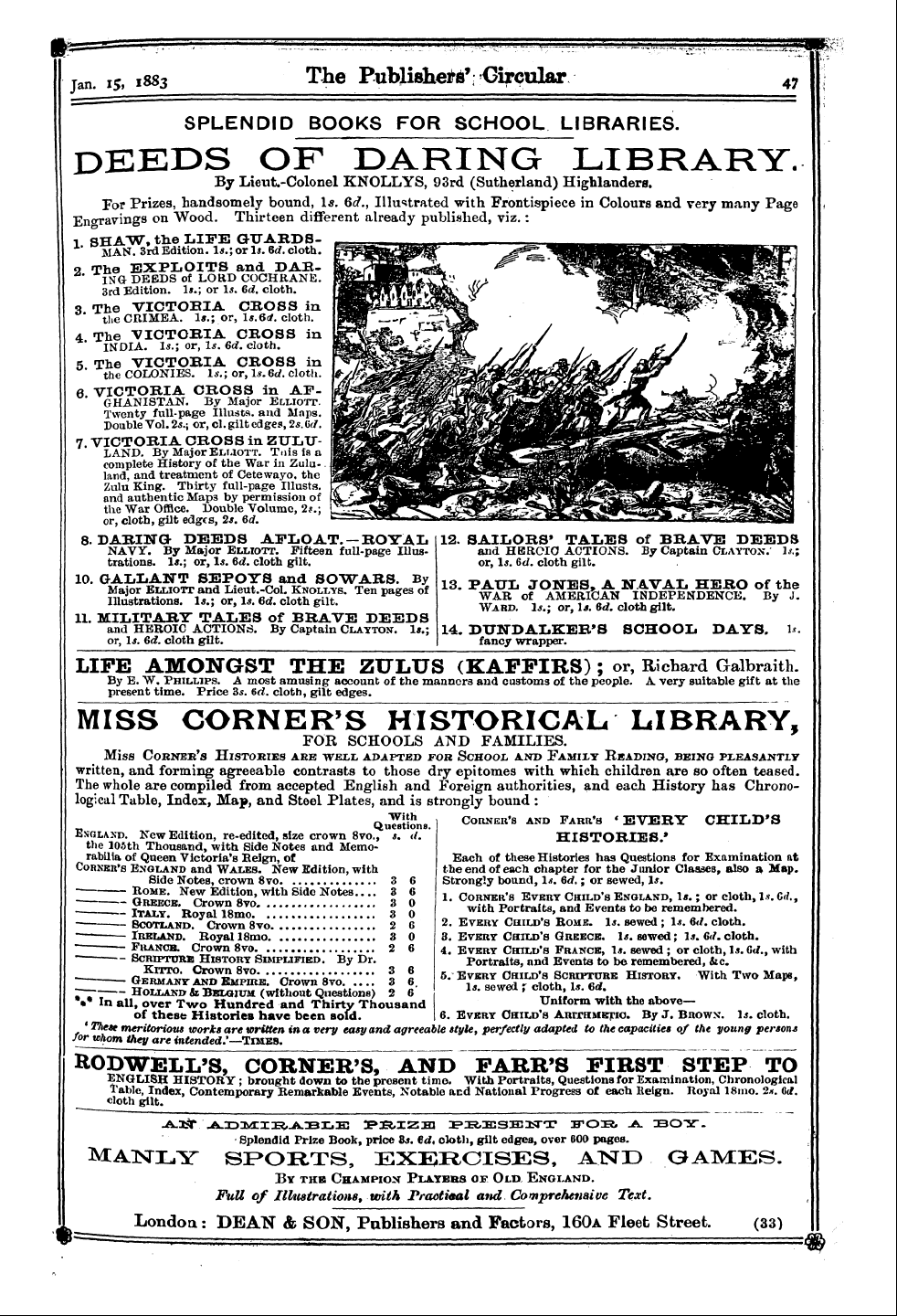 Publishers’ Circular (1880-1890): jS F Y, 1st edition - Ad04701