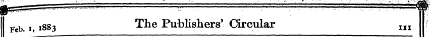 Feb i, 188 3 The Publishers v Circular t...