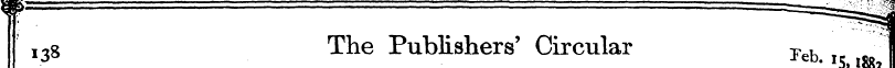 f m -~==s =m I38 The Publishers' Circula...