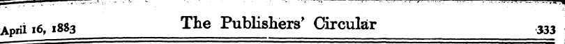 April i6,1883 The Published Circular 333