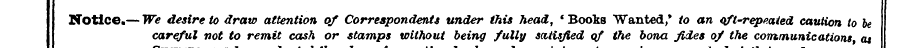 Notice.— We desire to draw attention of ...