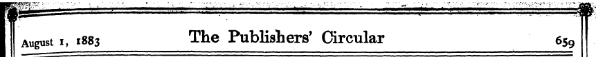 August i, 1883 The Publishers' Circular ...