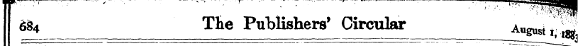 6§ 4 The Publishers' Circular AugUstt; ^