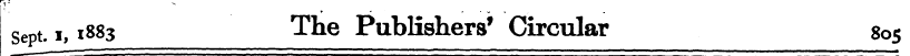 sept, i, 1883 "^ke Publishers 1 Circular...