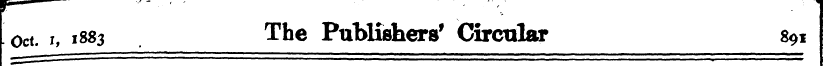 — Oct. i, 1883 ^he Publishers 1 Circular...