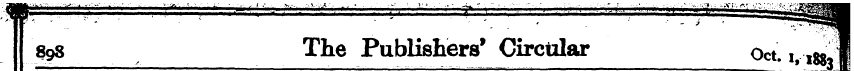 898 The Publishers' Circular Oct. 1, i8g...