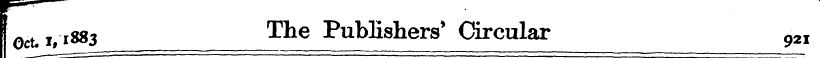 i Oct. 1/1883 The Publishers * Circular ...