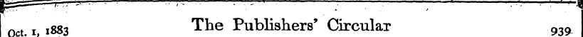 I o t ! 1883 The Publishers' Circular 93...