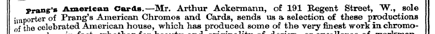 I prang's American Cards.—Mr. Arthur Ack...