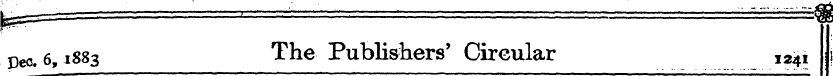 Dec. 6,1883 The Publishers' Circular ,24...