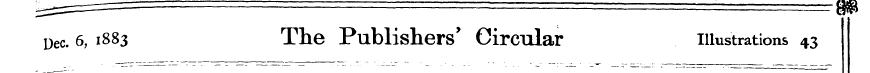 Dec. 6, 1883 The Publishers * Circular i...