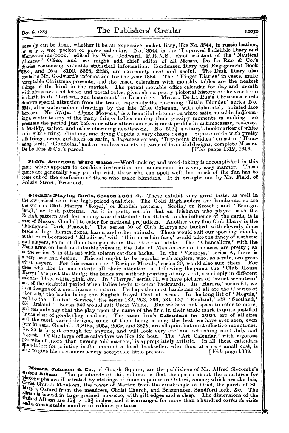 Publishers’ Circular (1880-1890): jS F Y, 1st edition: 31