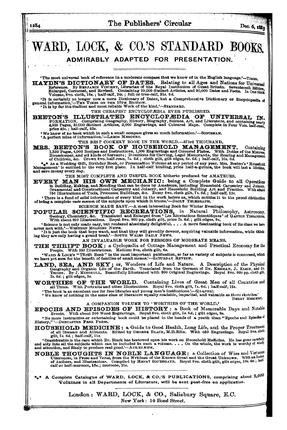 Publishers’ Circular (1880-1890): jS F Y, 1st edition: 202