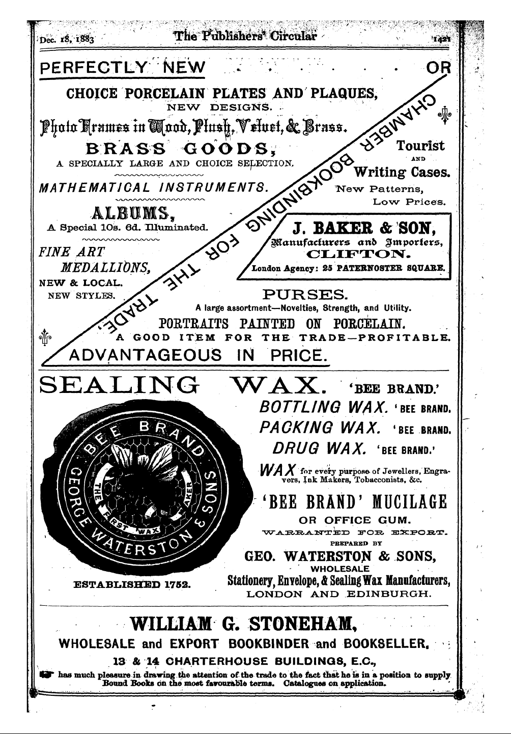 Publishers’ Circular (1880-1890): jS F Y, 1st edition - Ar03700