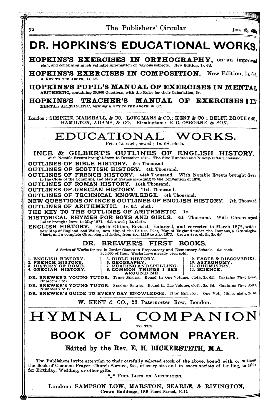 Publishers’ Circular (1880-1890): jS F Y, 1st edition - Ffi - - , • - ¦ ' Sim ;