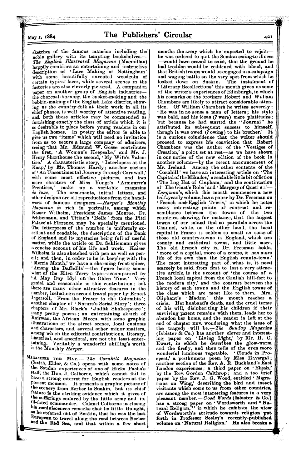 Publishers’ Circular (1880-1890): jS F Y, 1st edition: 13