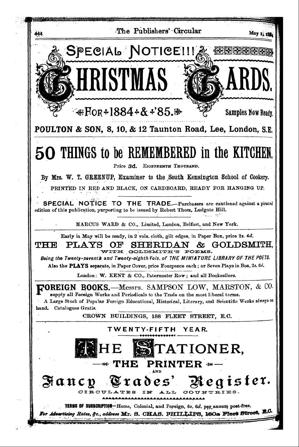 Publishers’ Circular (1880-1890): jS F Y, 1st edition: 36