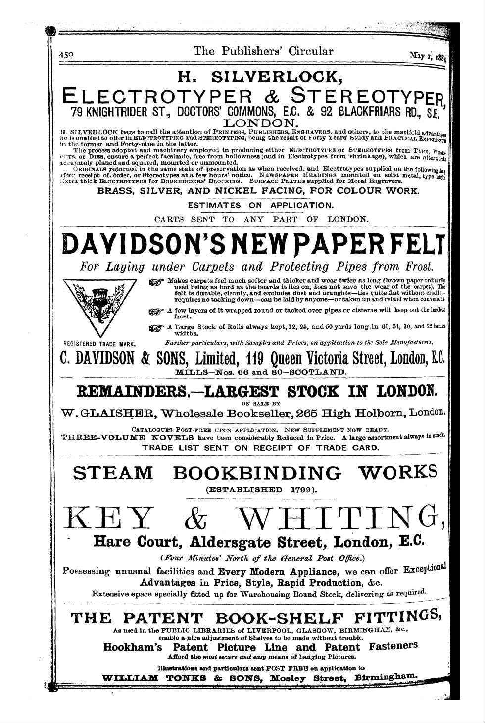 Publishers’ Circular (1880-1890): jS F Y, 1st edition: 42