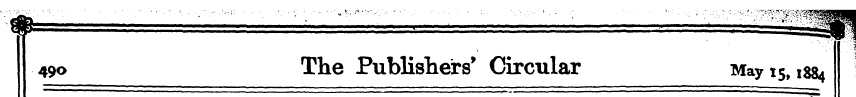 490 The Publishers * Circular May 15,188...