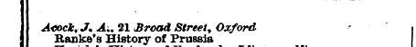 A<ock,J. A.. 21 Broad Street, Oxford Ran...