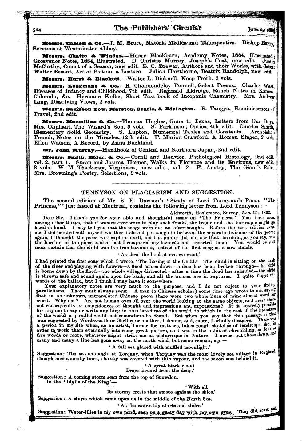 Publishers’ Circular (1880-1890): jS F Y, 1st edition - F -'- "~ • ¦ • ¦ .Imm