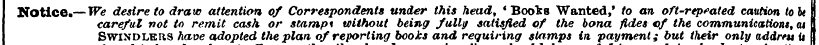 Notice.—We careful desire not to dra to ...