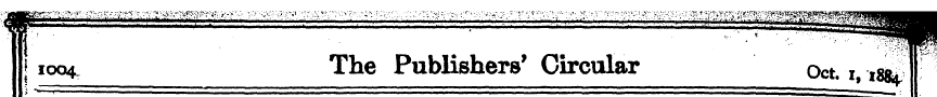 I 1004. The Publishers 1 Circular Oct. 1...