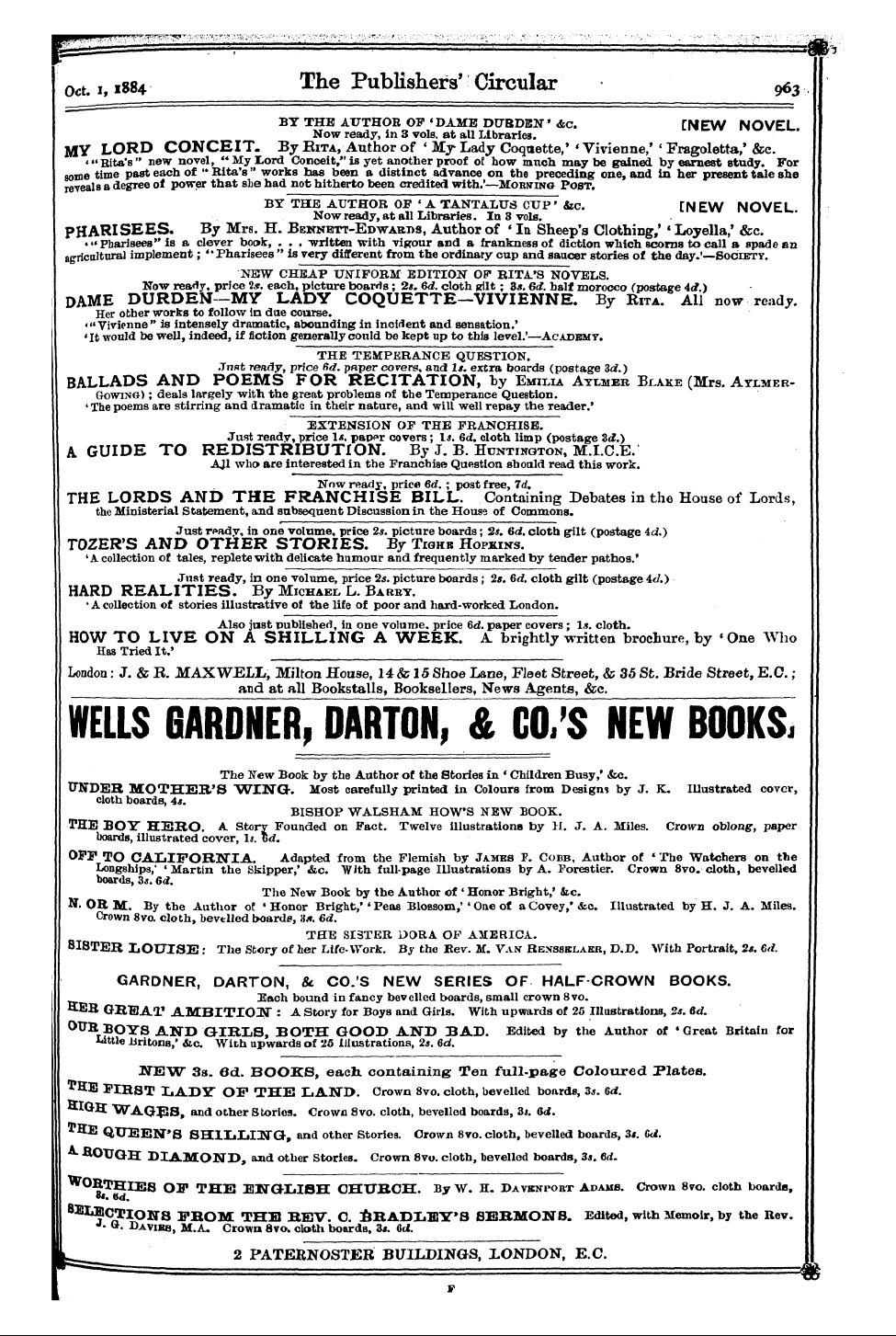 Publishers’ Circular (1880-1890): jS F Y, 1st edition - Ar06700