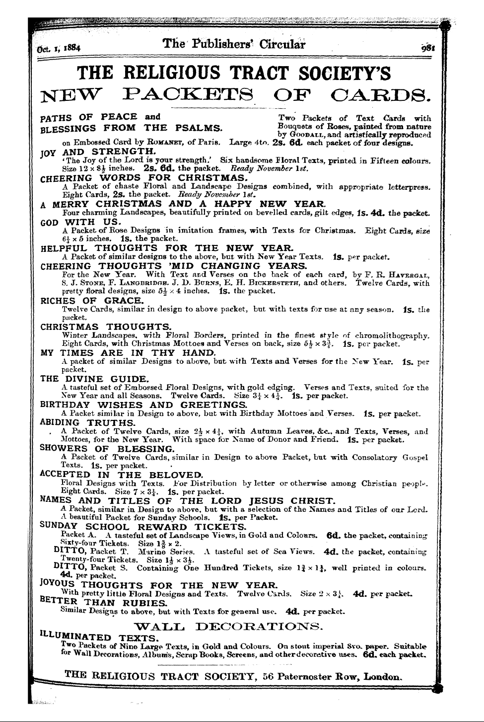 Publishers’ Circular (1880-1890): jS F Y, 1st edition: 85